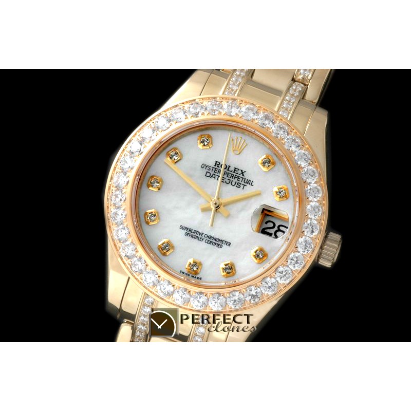 RLMPMF08121D Diam Bez RG MOP Wht/Diam Asian 2813