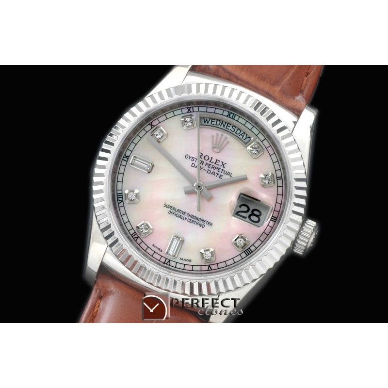 RLDDS60127L DayDate Fluted M-Pink SS/LE Asian 2813