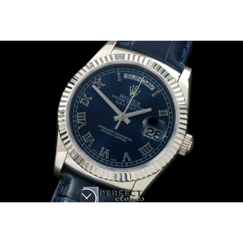 RLDDS60015L DayDate Fluted Blue Roman SS/LE Asian 2836
