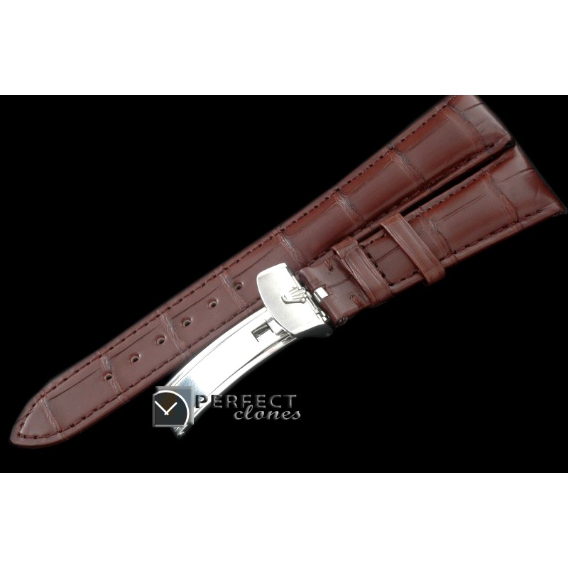 RLACC00102 Brown Croc Strap SS 20/16 / New Insignia Buckle