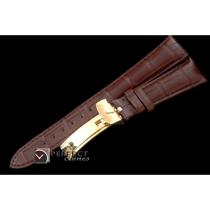 RLACC00104 Brown Croc Strap YG 20/16 / New Insignia Buckle