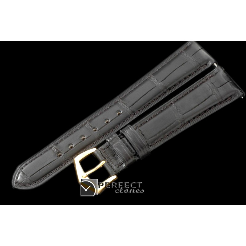 PPACC00103 Black Croc Strap YG 20/16 / Insignia Buckle