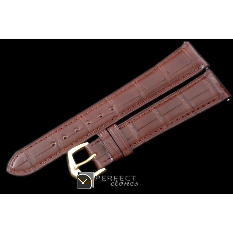 PPACC00104 Brown Croc Strap YG 20/16 / Insignia Buckle