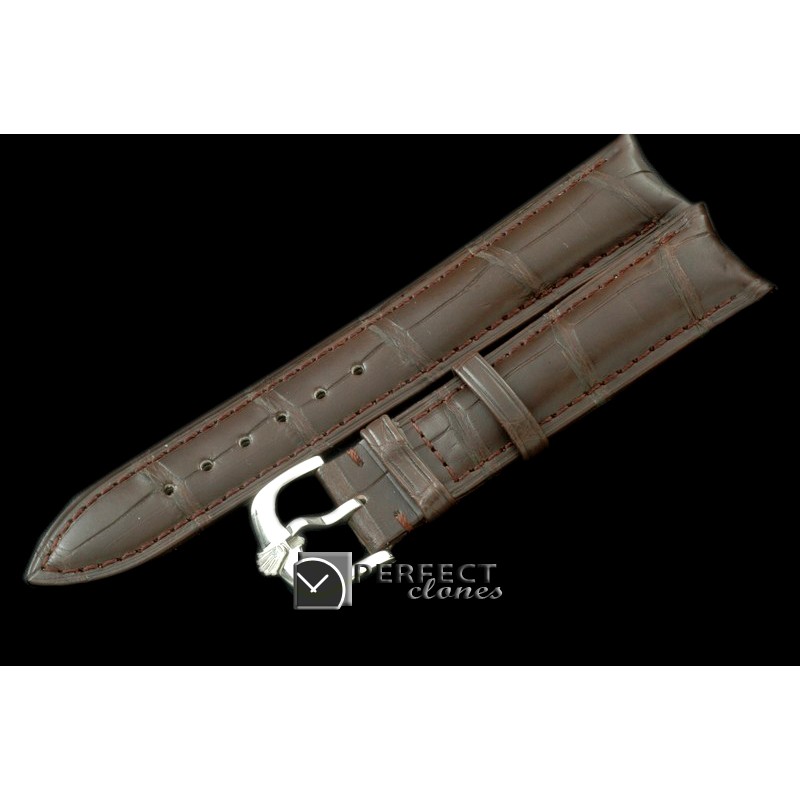 RLACC00092 Brown Croc Strap SS 20/16 / New Insignia Buckle