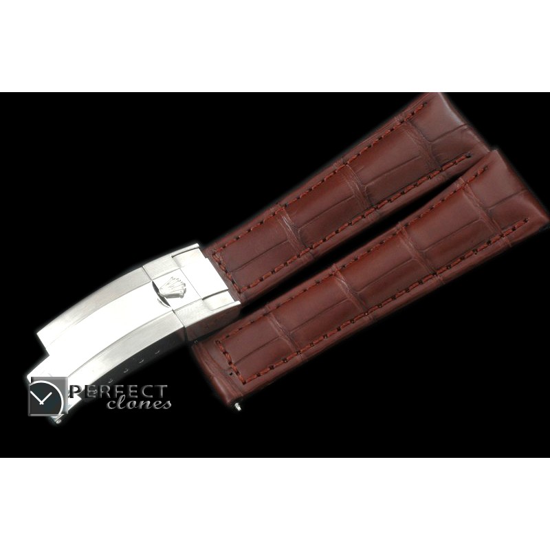 RLACC00112 Brown Croc Strap SS 20/16 / New Insignia Deployant