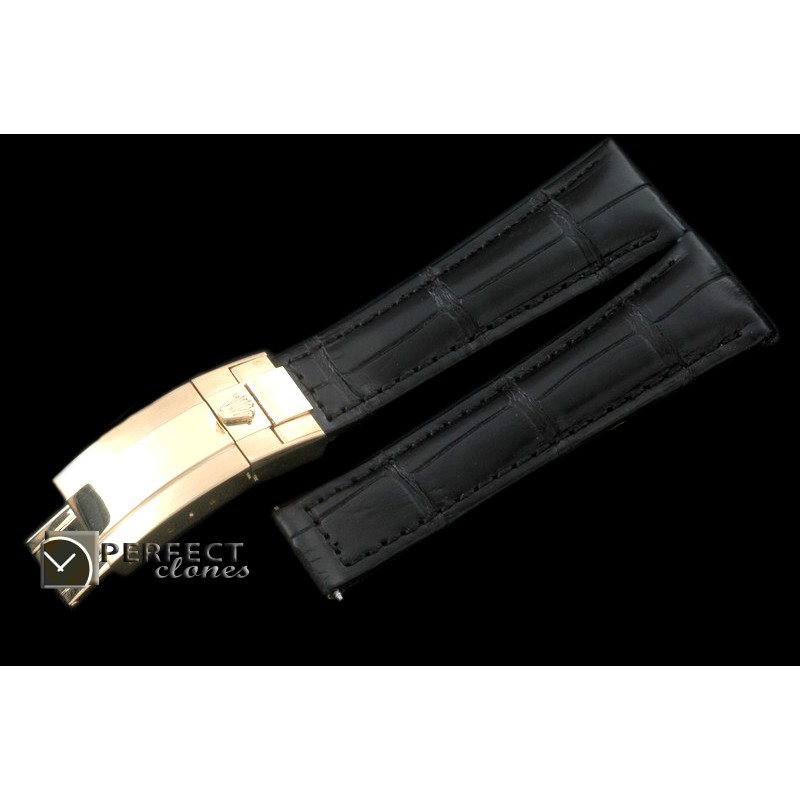 RLACC00113 Black Croc Strap YG 20/16 / New Insignia Deployant