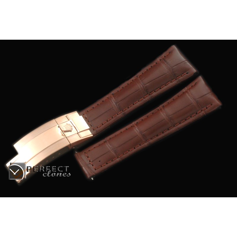 RLACC00116 Brown Croc Strap RG 20/16 / New Insignia Deployant