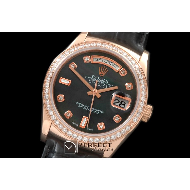 RLDDR60127LD DayDate Diam Bez M-Black Diam RG/LE Asian 2813
