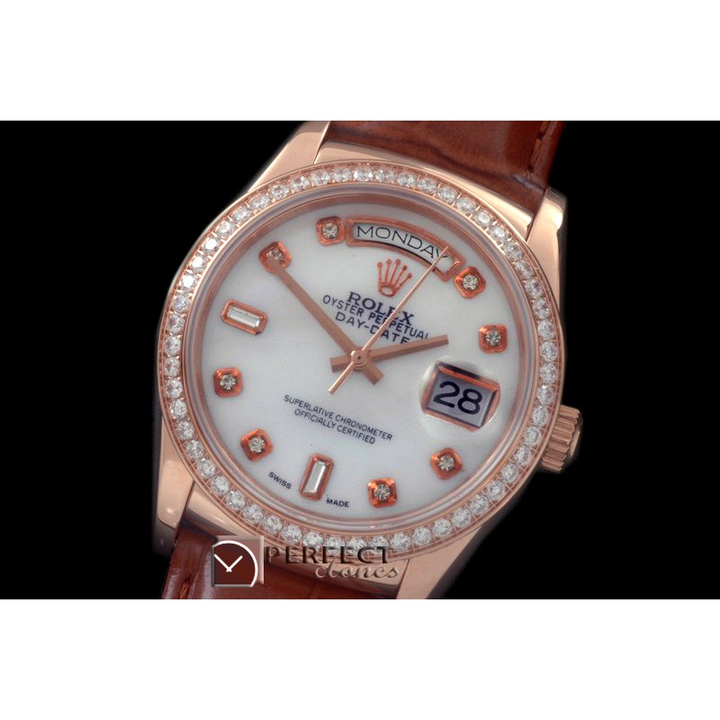 RLDDR60126LD DayDate Diam Bez M-White Diam RG/LE Asian 2813
