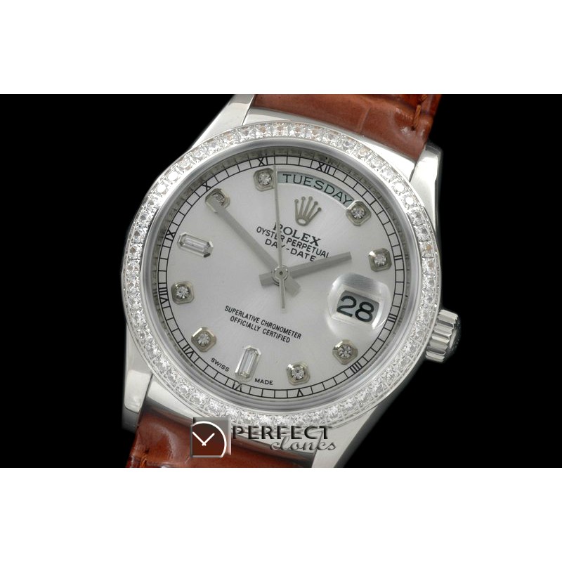 RLDDS60022LD DayDate Diam Bez Silver Diam SS/LE Asian Eta 2836