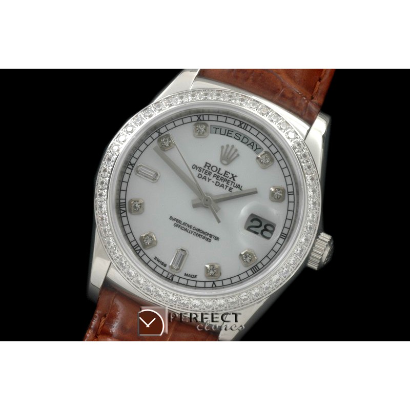 RLDDS60021LD DayDate Diam Bez White Diam SS/LE Asian Eta 2836