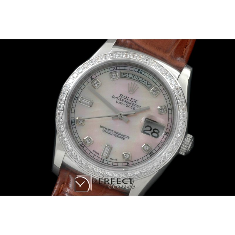RLDDS60027LD DayDate Diam Bez M-Pink Diam SS/LE Asian Eta 2836