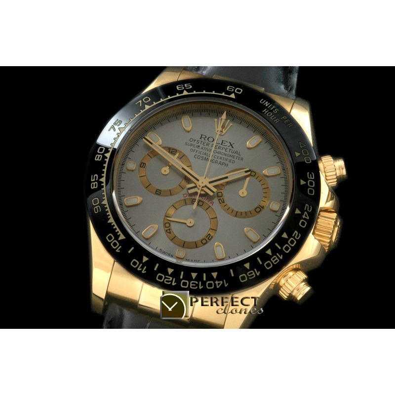 RLDF01063L Daytona 116528 YG/LE Grey Stk A-775Sec@6 28800