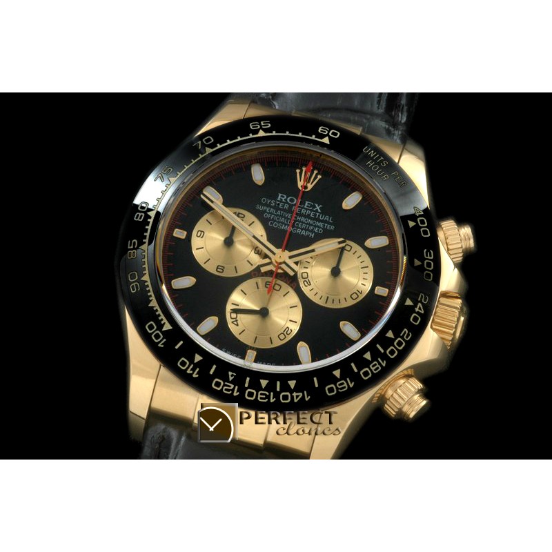 RLDF01067L Daytona 116528 YG/LE Black Stk A-775Sec@6 28800