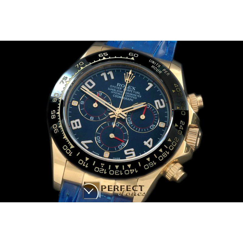 RLDF01085L Daytona 116528 YG/LE Blue Num A-775Sec@6 28800