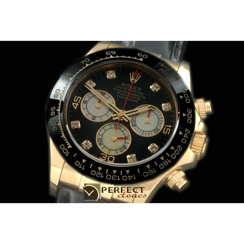 RLDF01075L Daytona 116528 YG/LE Black Diam A-775Sec@6 28800