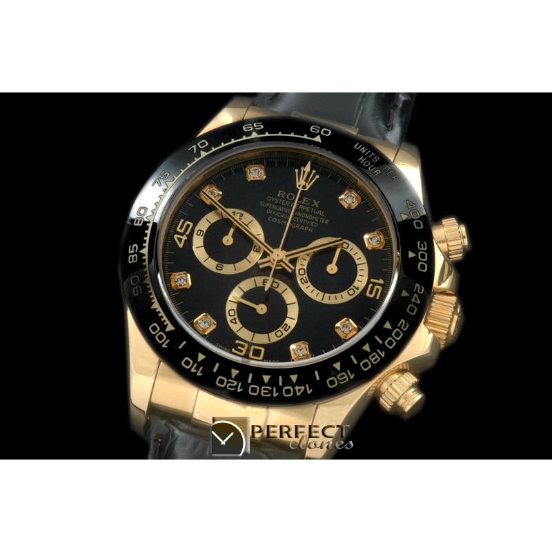 RLDF01073L Daytona 116528 YG/LE Black Diam A-775Sec@6 28800