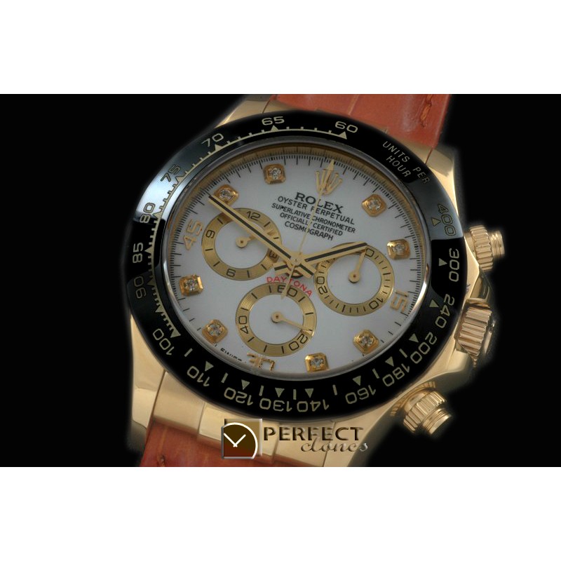 RLDF01071L Daytona 116528 YG/LE White Diam A-775Sec@6 28800
