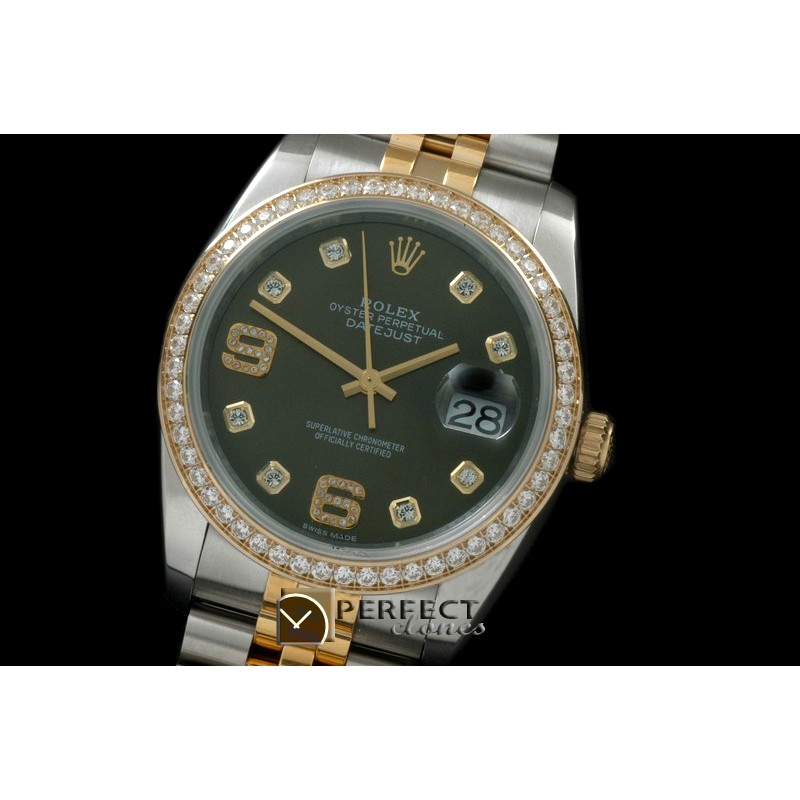 RDJMT00554D1 SS/YG Jubilee Green Diam 2836