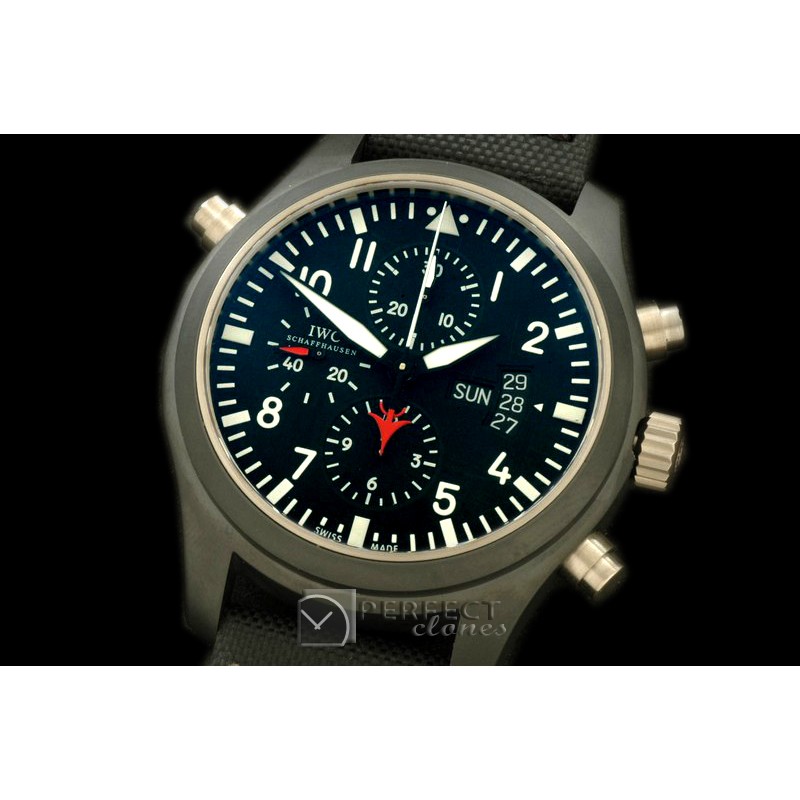 IWP00101B Top Gun 3799 Doppel Chrono Cer/NY Black A-7750
