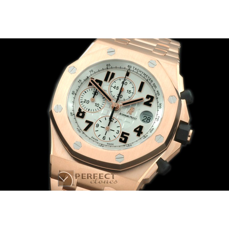 AAP00131S 2014 Royal Oak Chrono 2647RG/RG White A-3126 Sec@12