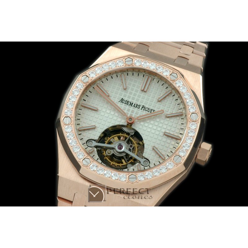 APROT10016 Royal Oak Tourbillon RG/RG/Diam White Real Tourbillon