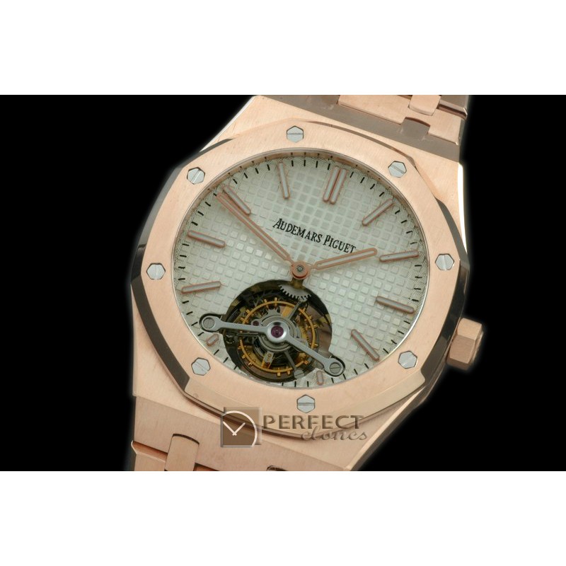 APROT10011 Royal Oak Tourbillon RG/RG White Real Tourbillon