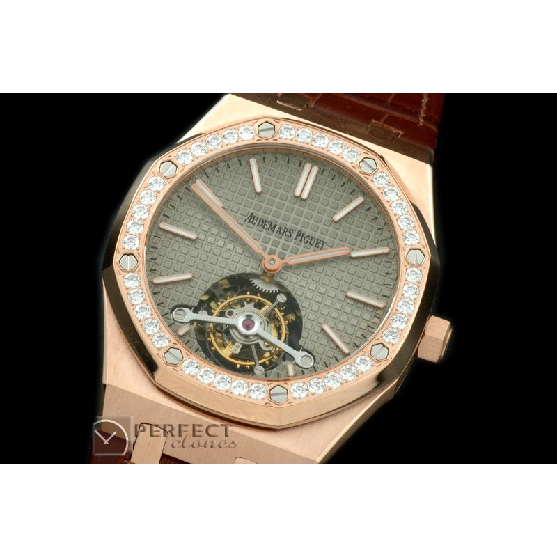 APROT10018L Royal Oak Tourbillon RG/LE/Diam Grey Real Tourbillon