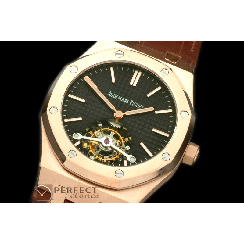 APROT10012L Royal Oak Tourbillon RG/LE Black Real Tourbillon