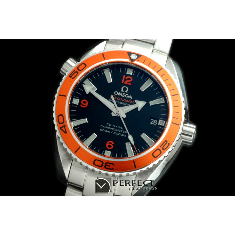OMCPO42-502 P-Ocean Ceramic SS/SS Blk/Org Miyota 8205