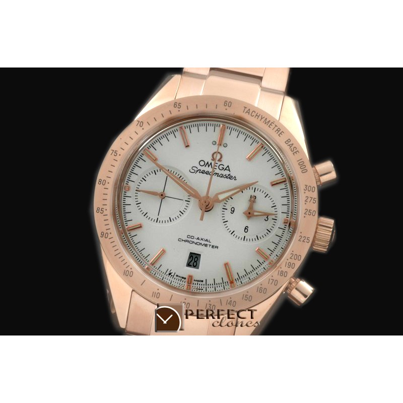 OMSP00084S Speedmaster Moon Watch RG/RG White Stick A-7750