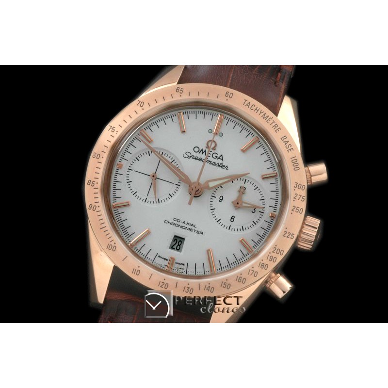 OMSP00084 Speedmaster Moon Watch RG/LE White Stick A-7750