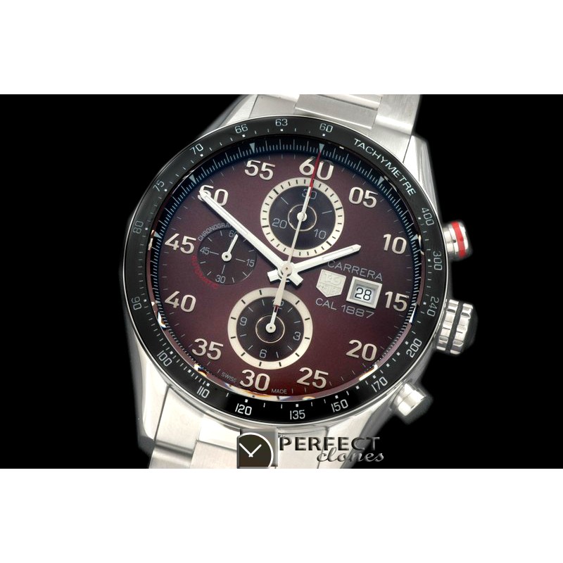 TG1887-205 Carrera 1887 Date Chrono SS/SS Brown A-7750