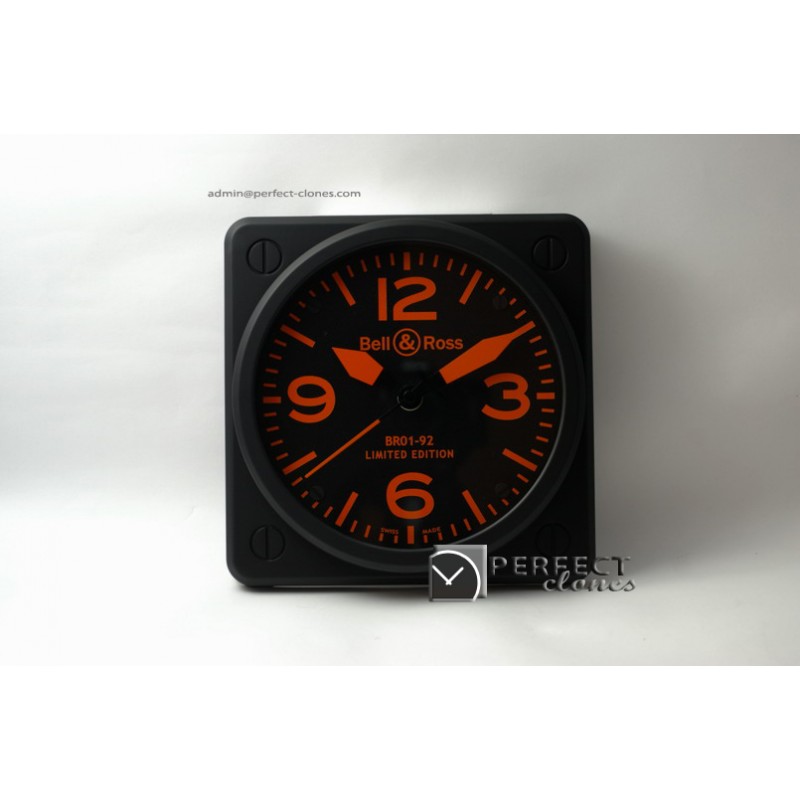 BOC10002 BR01-92 Black/Orange Wall/Desk Clock