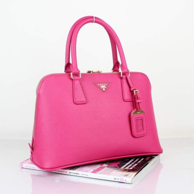 PR0837-04 BN0837 Saffiano Solid Color Leather Tote Peach Red