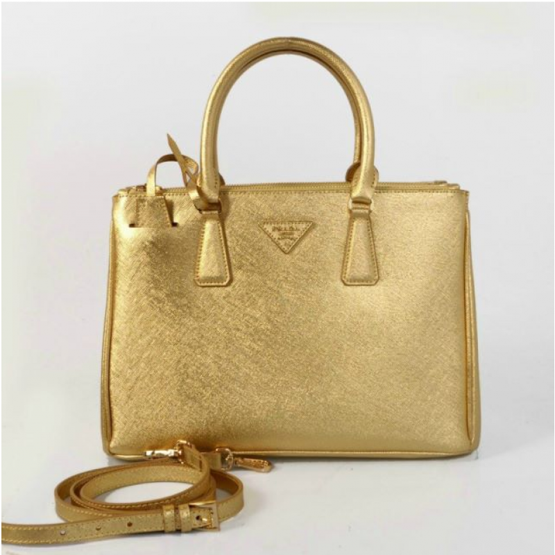 PR2274-32 B2274 Saffiano Solid Color Leather Tote Gold