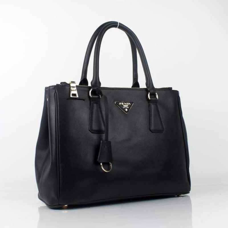 PR1786-01 BN1786 Saffiano Solid Color Leather Tote Black