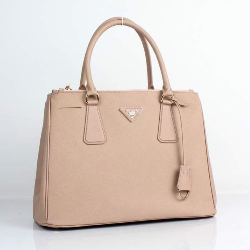 PR1786-04 BN1786 Saffiano Solid Color Leather Tote Apricot