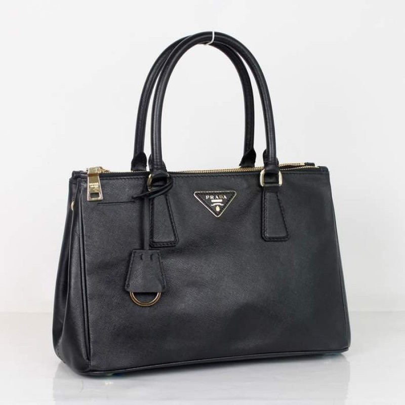 PR1801-1 B1801 Saffiano Leather Tote Black