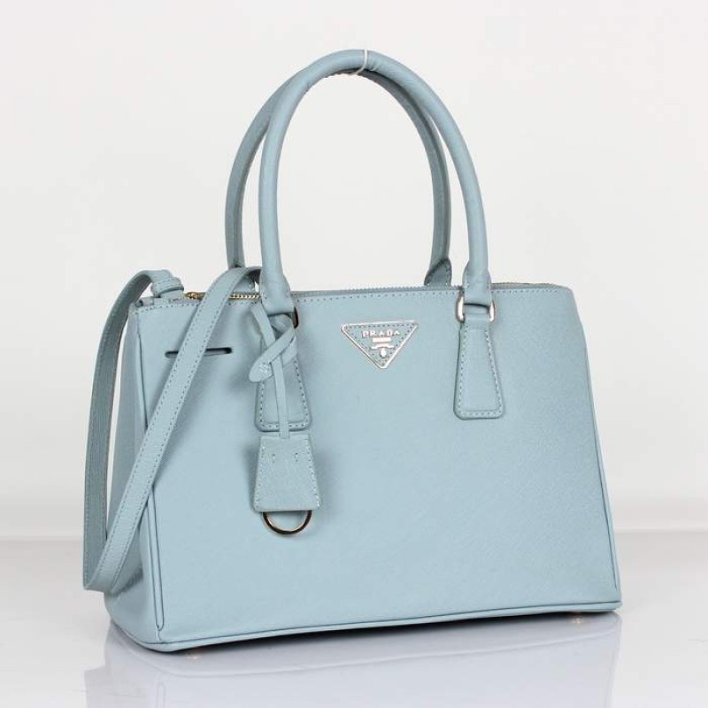 PR1801-4 B1801 Saffiano Leather Tote Light Blue