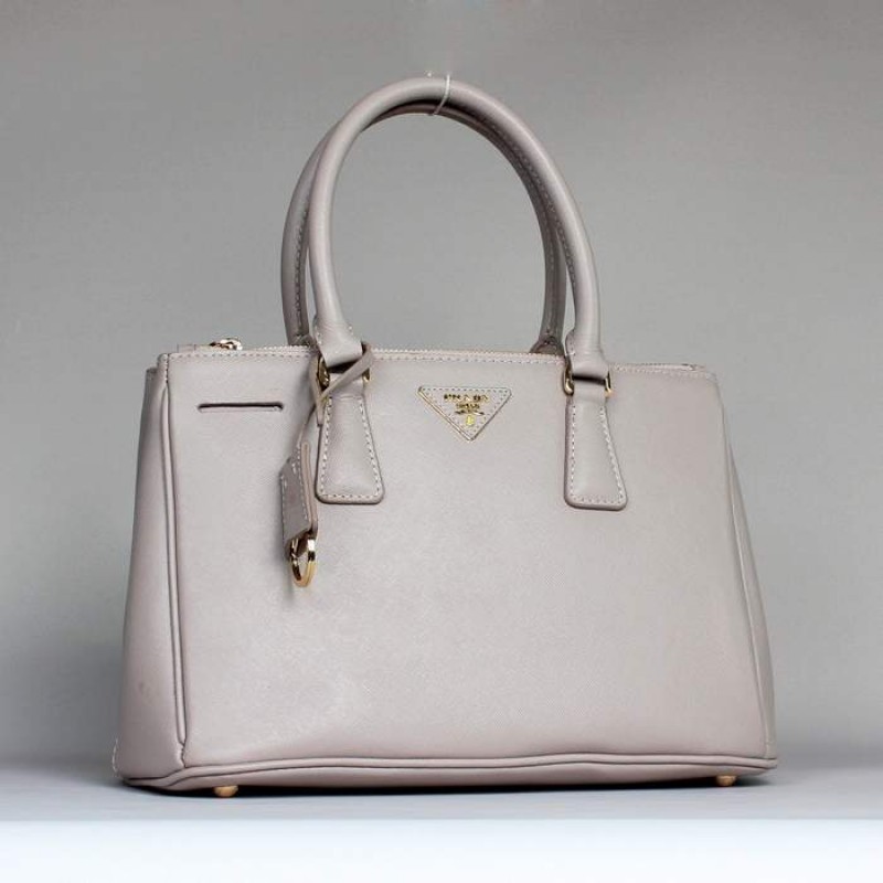 PR1801-5 B1801 Saffiano Leather Tote Light Grey