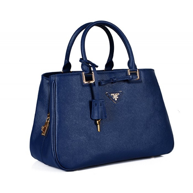 PR2245-02 BN2245 Saffiano Leather Tote Dark Blue