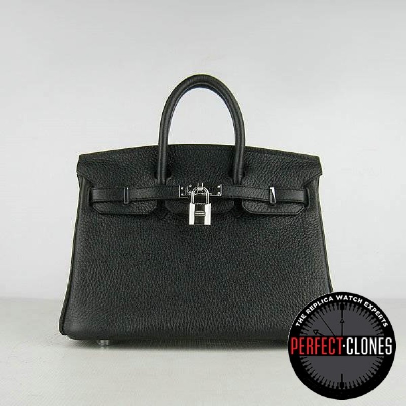 HE-25-1001 Birkin 25cm Black - Togo Standard