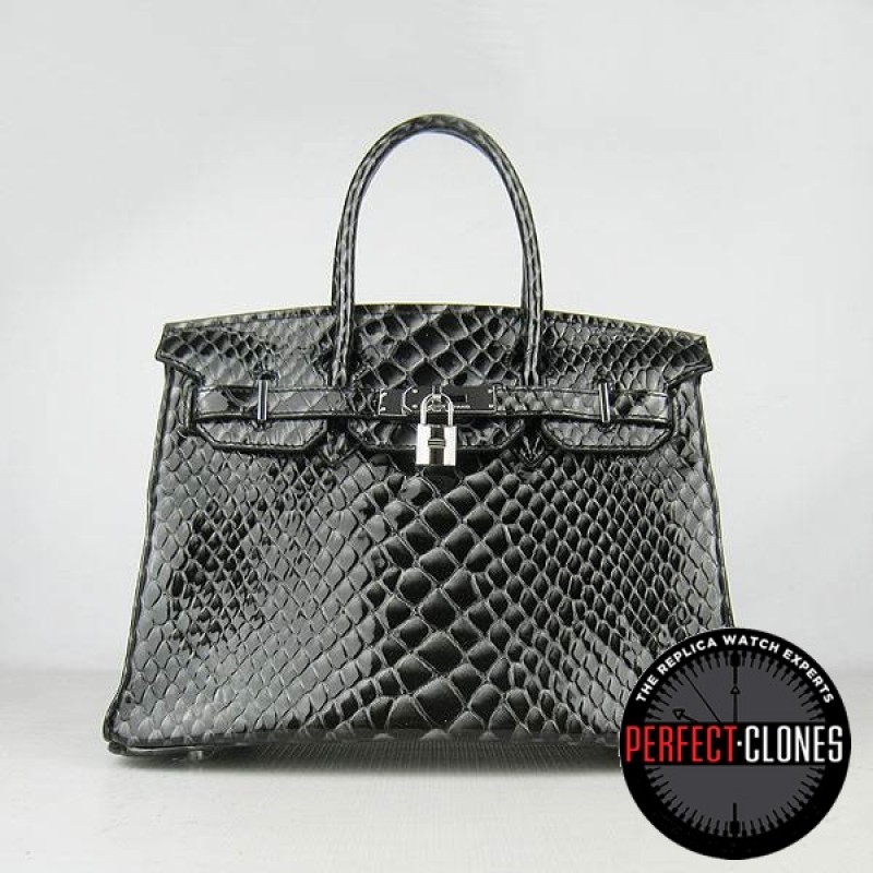 HE-30-1071 Birkin 30cm Black - Fish
