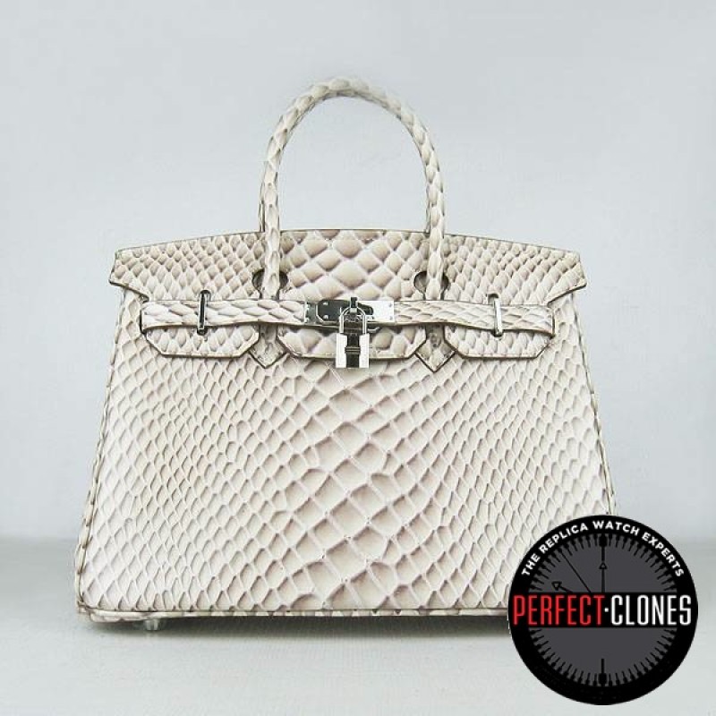 HE-30-1072 Birkin 30cm Off White - Fish