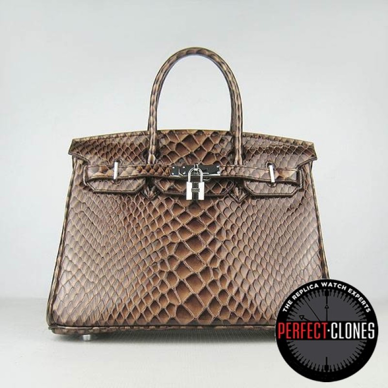 HE-30-1074 Birkin 30cm Brown - Fish