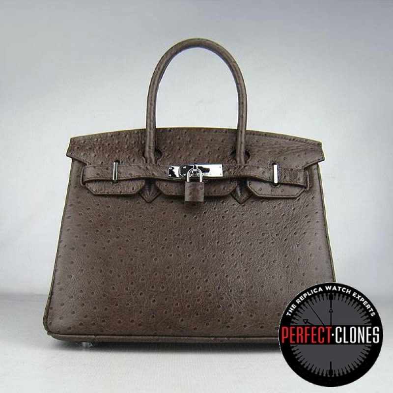 HE-30-1054 Birkin 30cm Brown - Ostrich