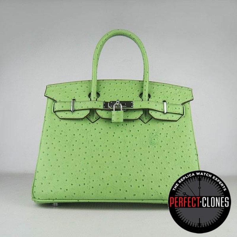 HE-30-1056 Birkin 30cm Lime Green - Ostrich