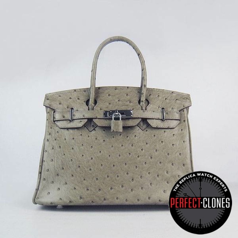 HE-30-1055 Birkin 30cm Grey - Ostrich