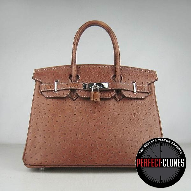 HE-30-1059 Birkin 30cm Light Brown - Ostrich